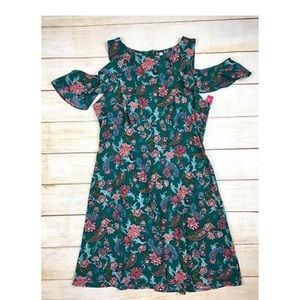 Green/teal floral dress